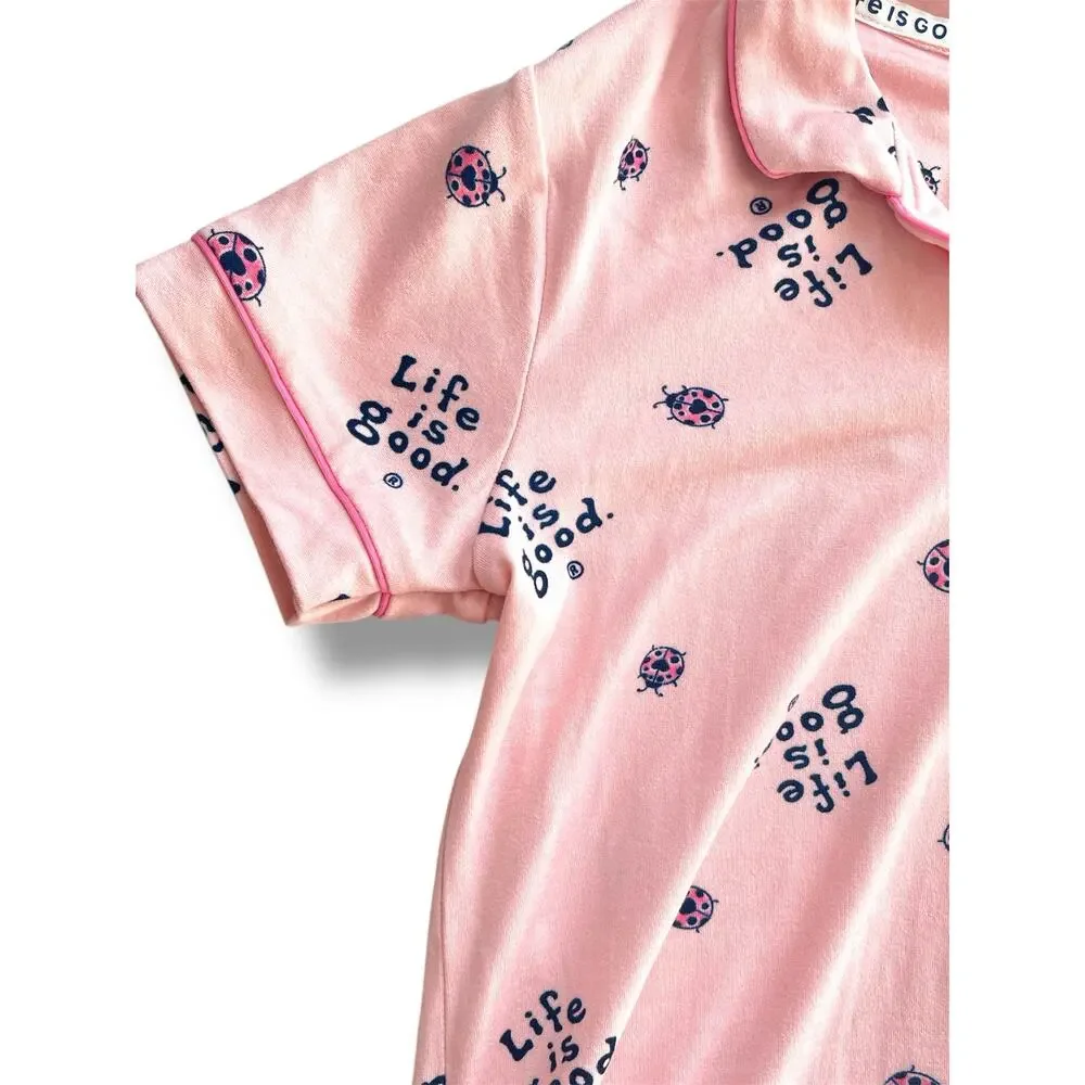 Life Is Good Pink Ladybug Girls Sleepwear Size 4